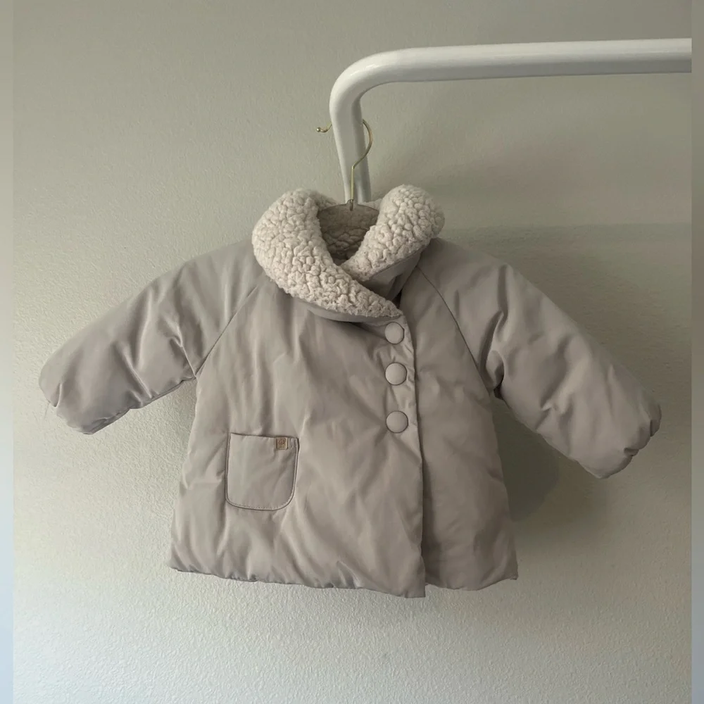 Zara baby girl jacket with Sherpa collar - Picture 3 of 13